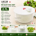 Rổ Quay Rau 360° Yamaken – Vắt Rau Nhanh, Khô Đều, Tiện Dụng