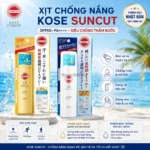 Xịt chống nắng Kose Suncut siêu chống thấm nước SPF50+ PA++++
